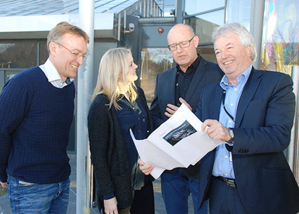Fra venstre: Odd Henriksen, Tina Bru, Brian Bjordal og Thor-Otto Lohne.